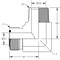 World Wide Fittings Male Flat Face O-Ring to Male Pipe 90 Degree Elbow 4405X08X04 - alternate 2